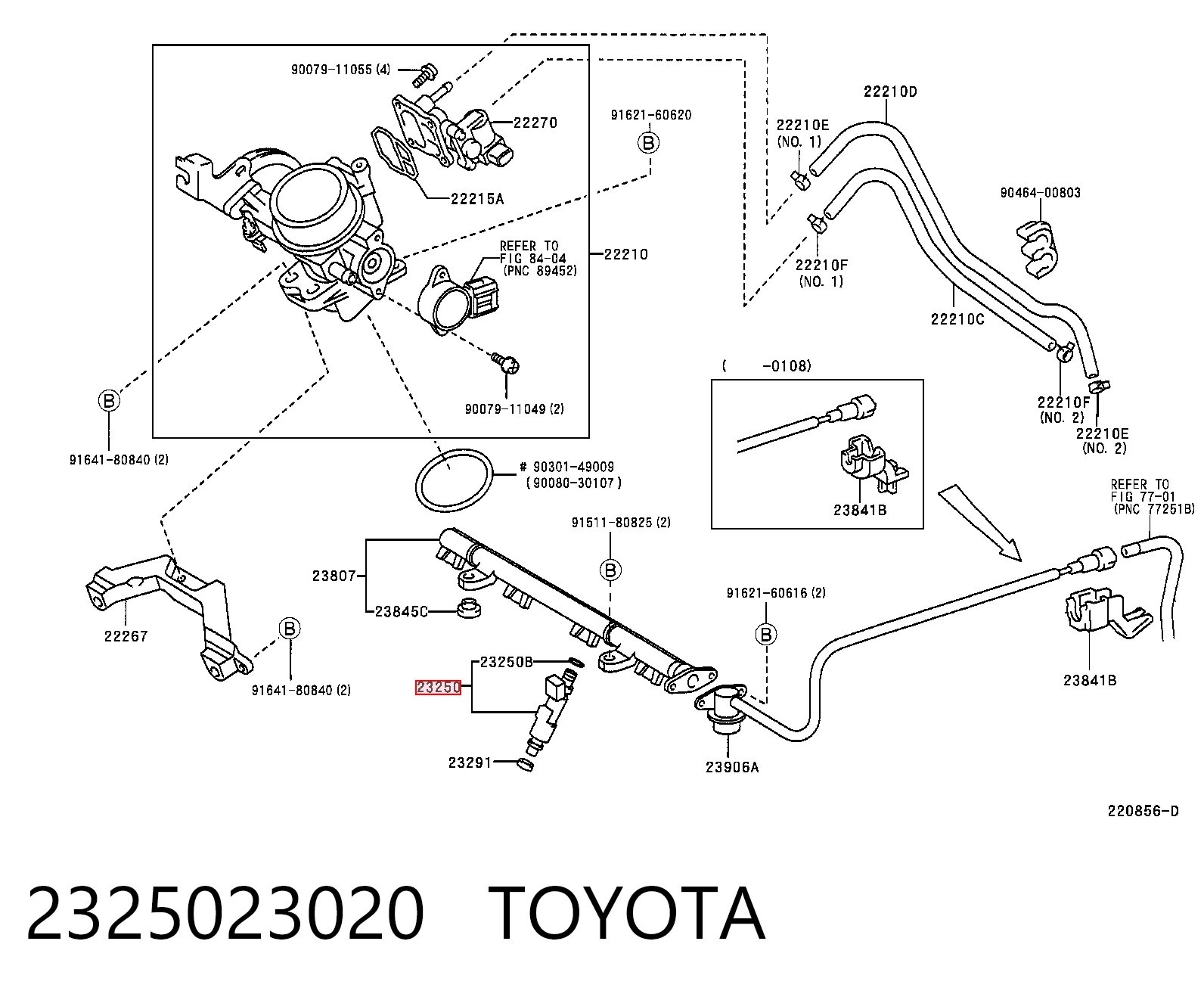 2325023020 Toyota Форсунка вприску палива