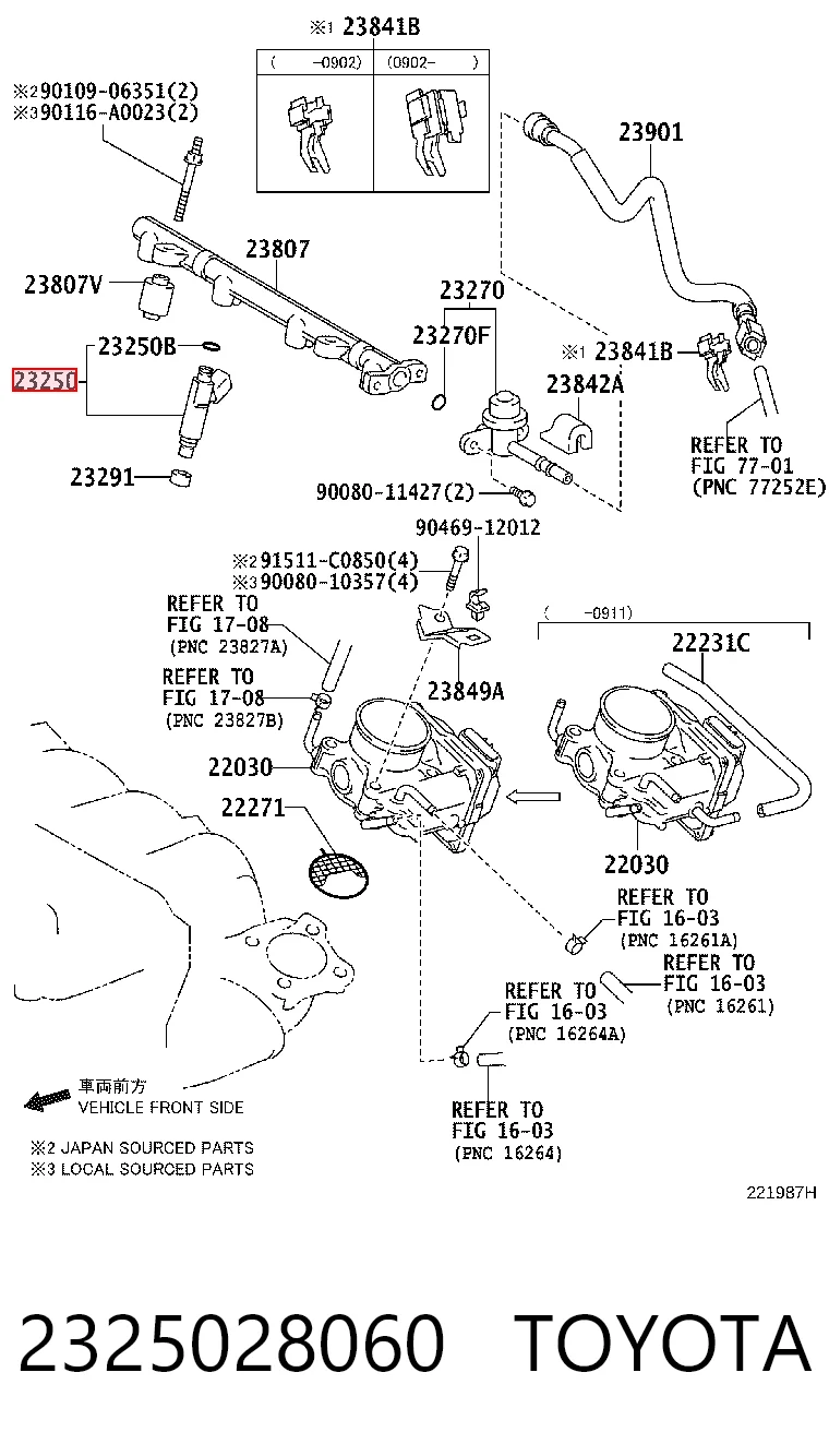 2325028060 Toyota Форсунка вприску палива
