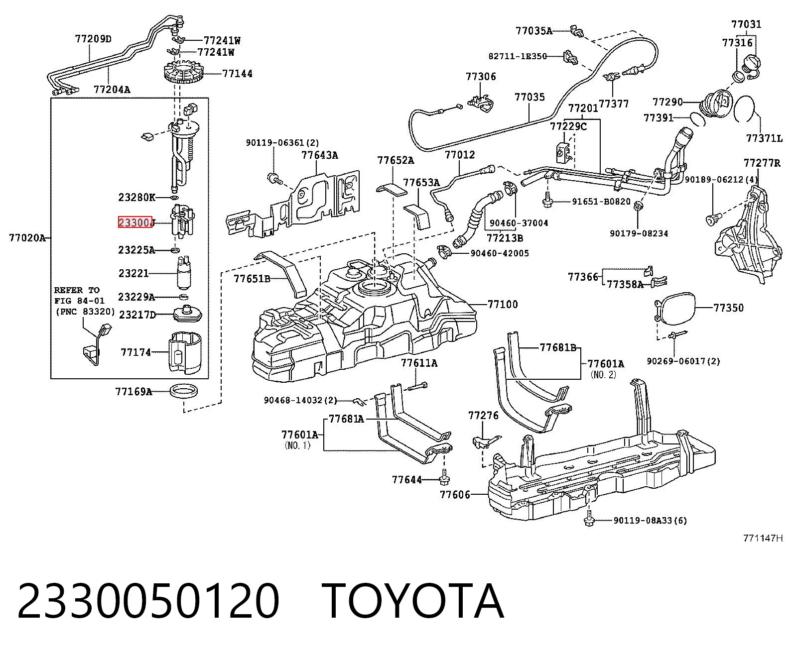 2330050120 Toyota Фільтр палива