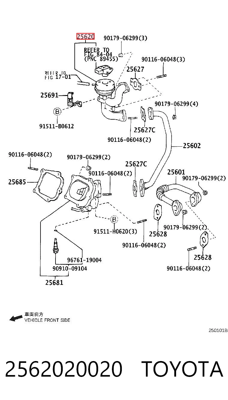 Клапан рециркуляції відпрацьованих газів EGR на Toyota Camry V V30