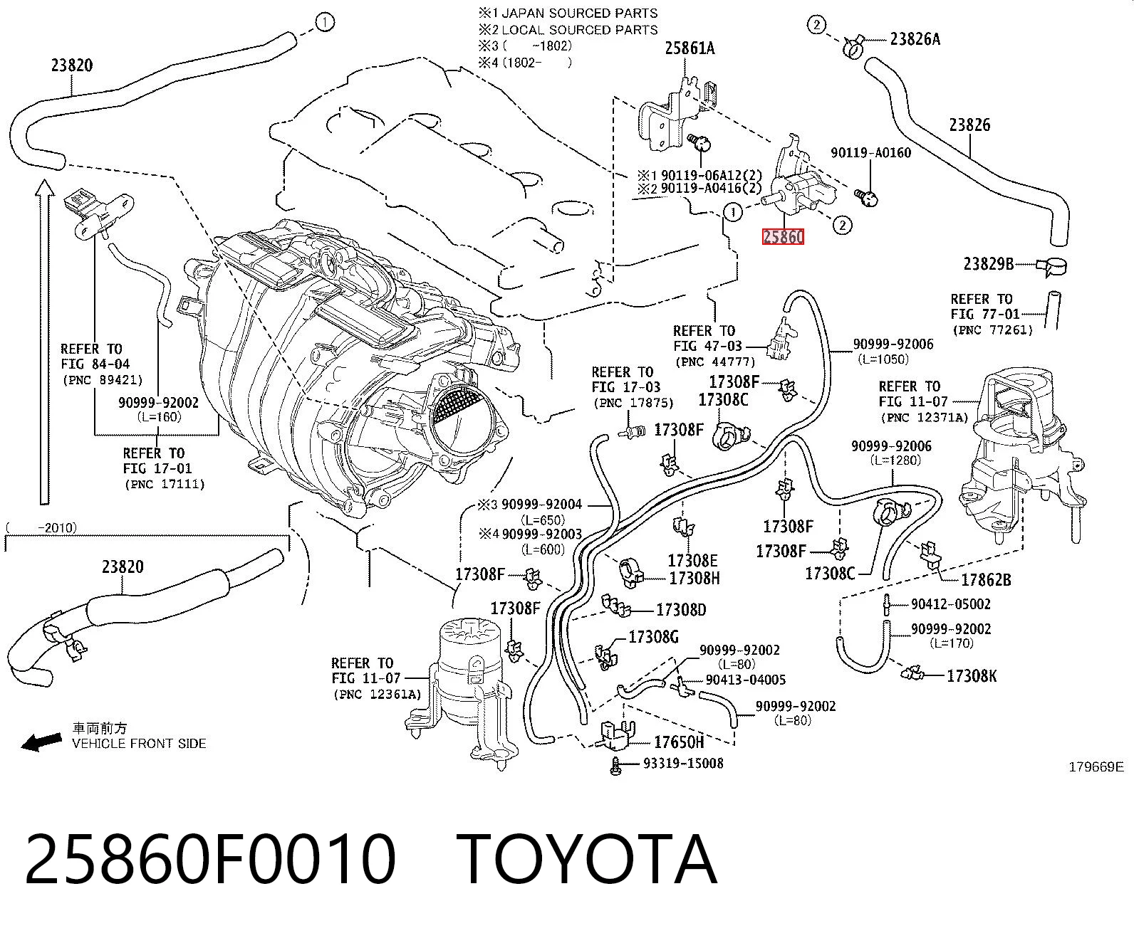 25860F0010 Toyota 