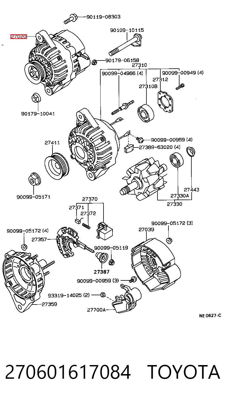 270601617084 Toyota Авто генератор