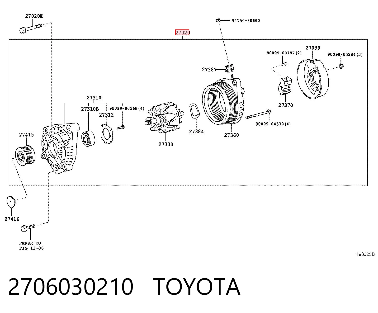 Купити 2706030171 Toyota Генератор