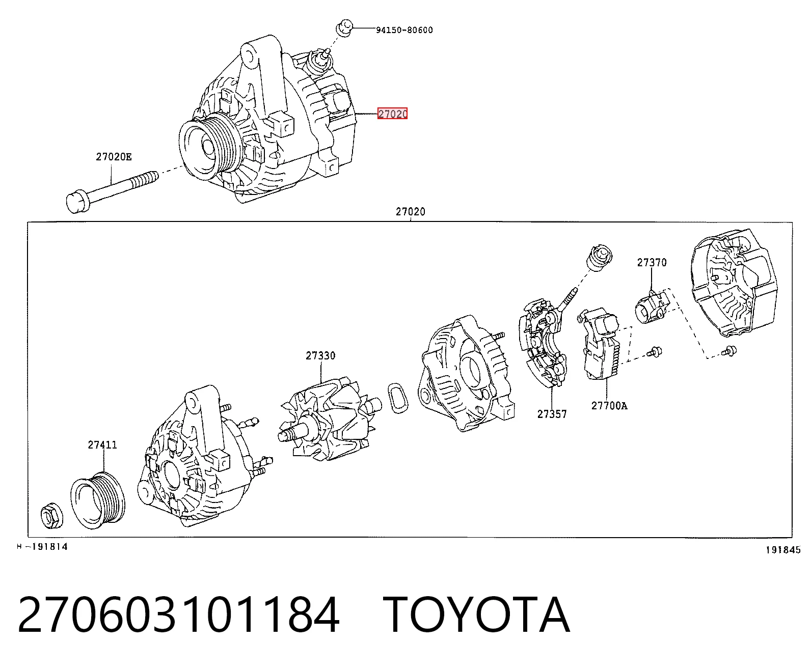 Генератор Toyota Fj Cruiser позашляховик (GSJ1) (2006 - 2018) ціна, від 165.99 USD