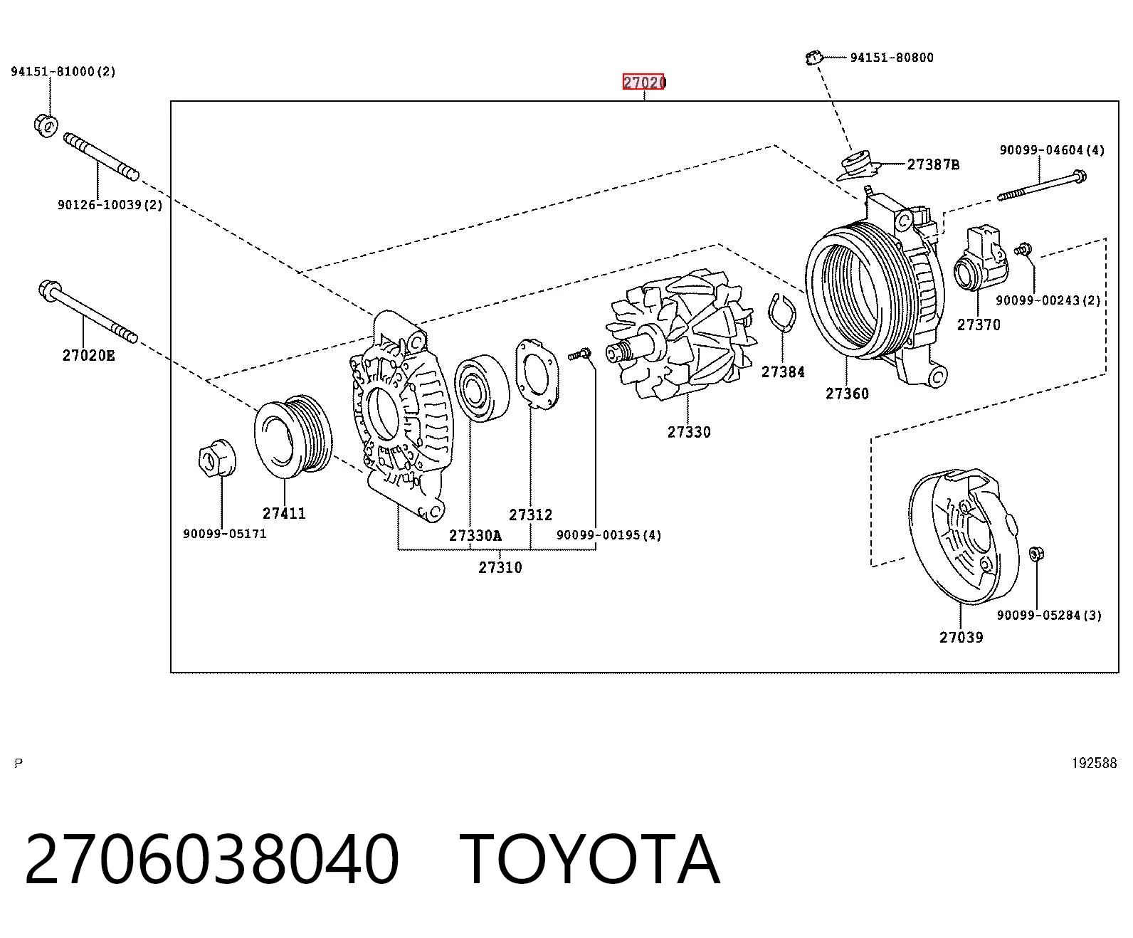Авто генератор на Lexus LS 460/460L USF4