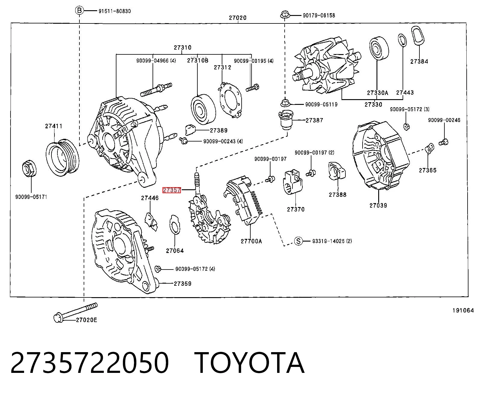 Міст доданий генератора Toyota Fj Cruiser позашляховик (GSJ1) (2006 - 2018) ціна, від 49.77 USD