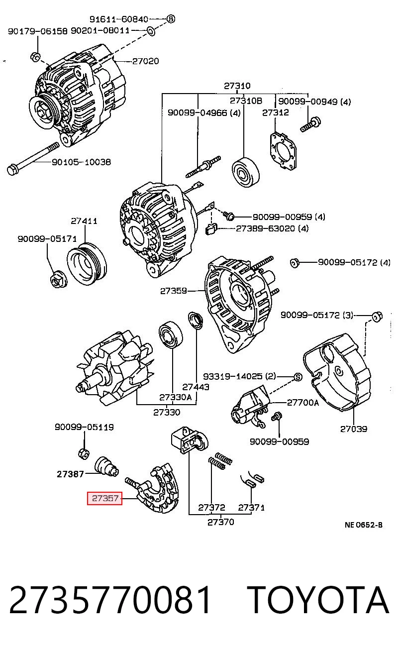 2735770081 Toyota Діодний випрямляч