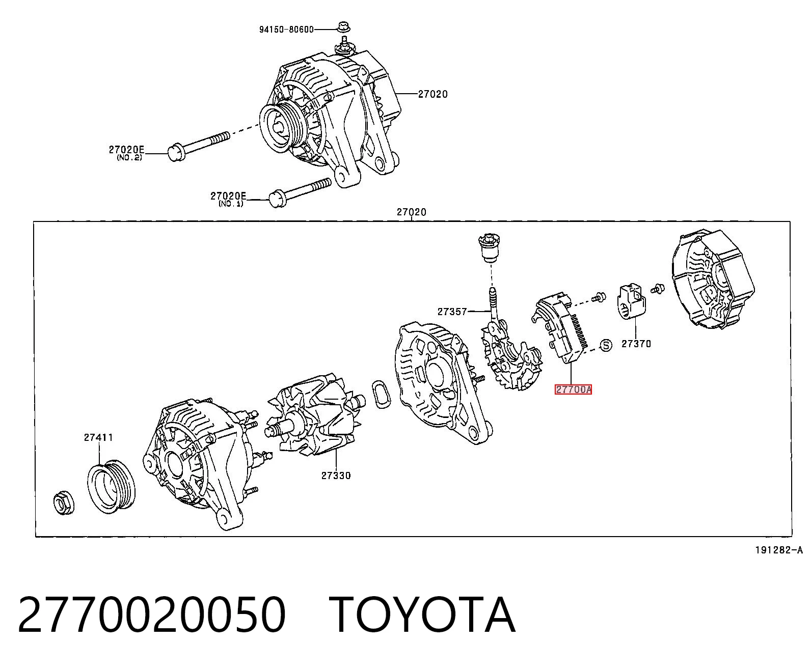2770020050 Toyota Реле-регулятор (напруги)