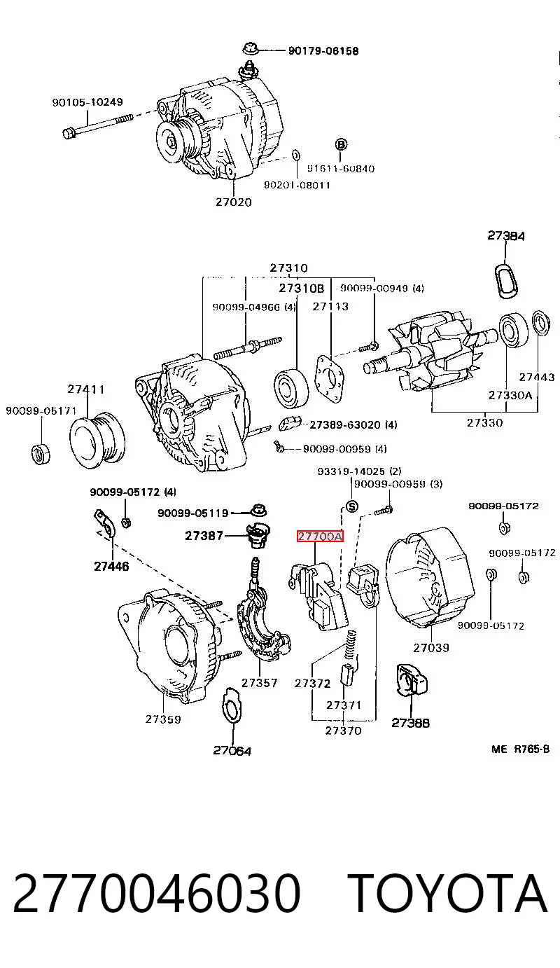 2770046030 Toyota Реле-регулятор (напруги)