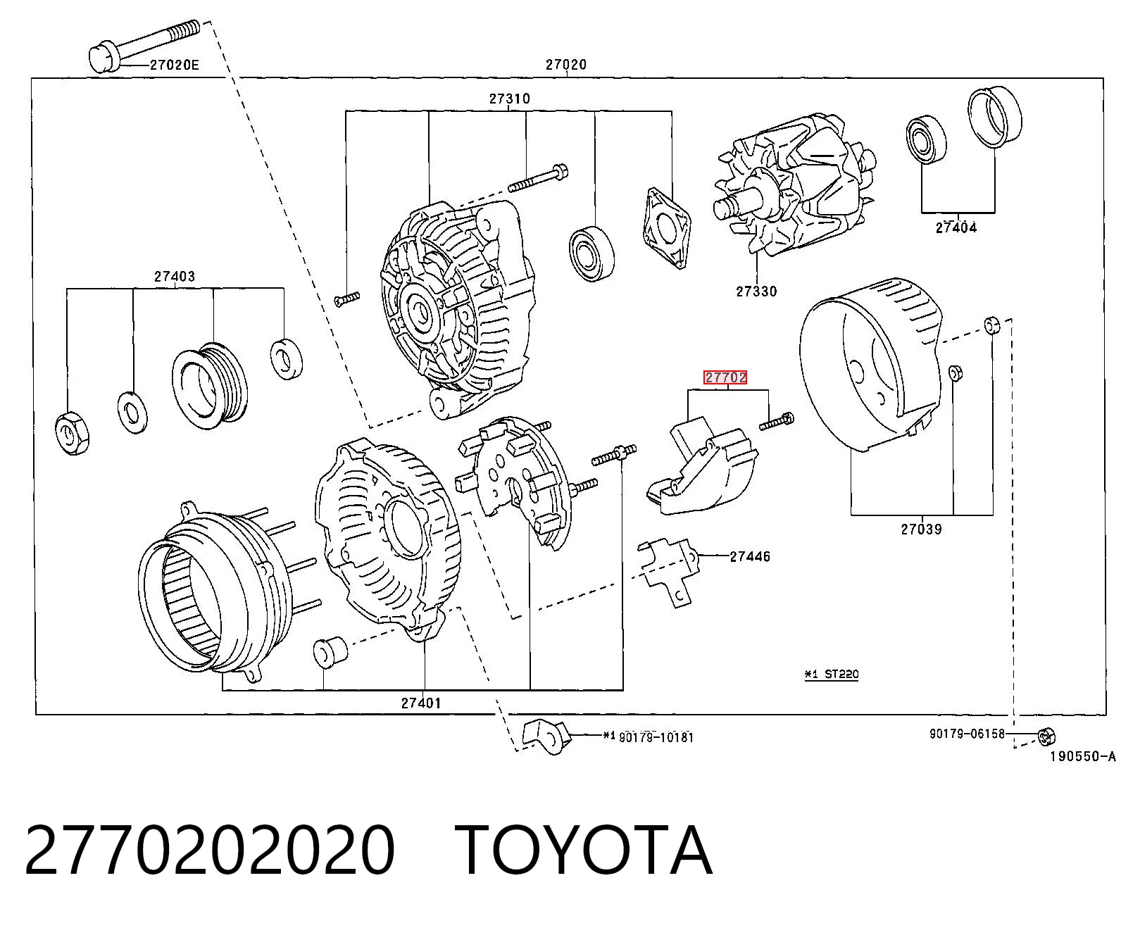 2770202020 Toyota Реле-регулятор (напруги)
