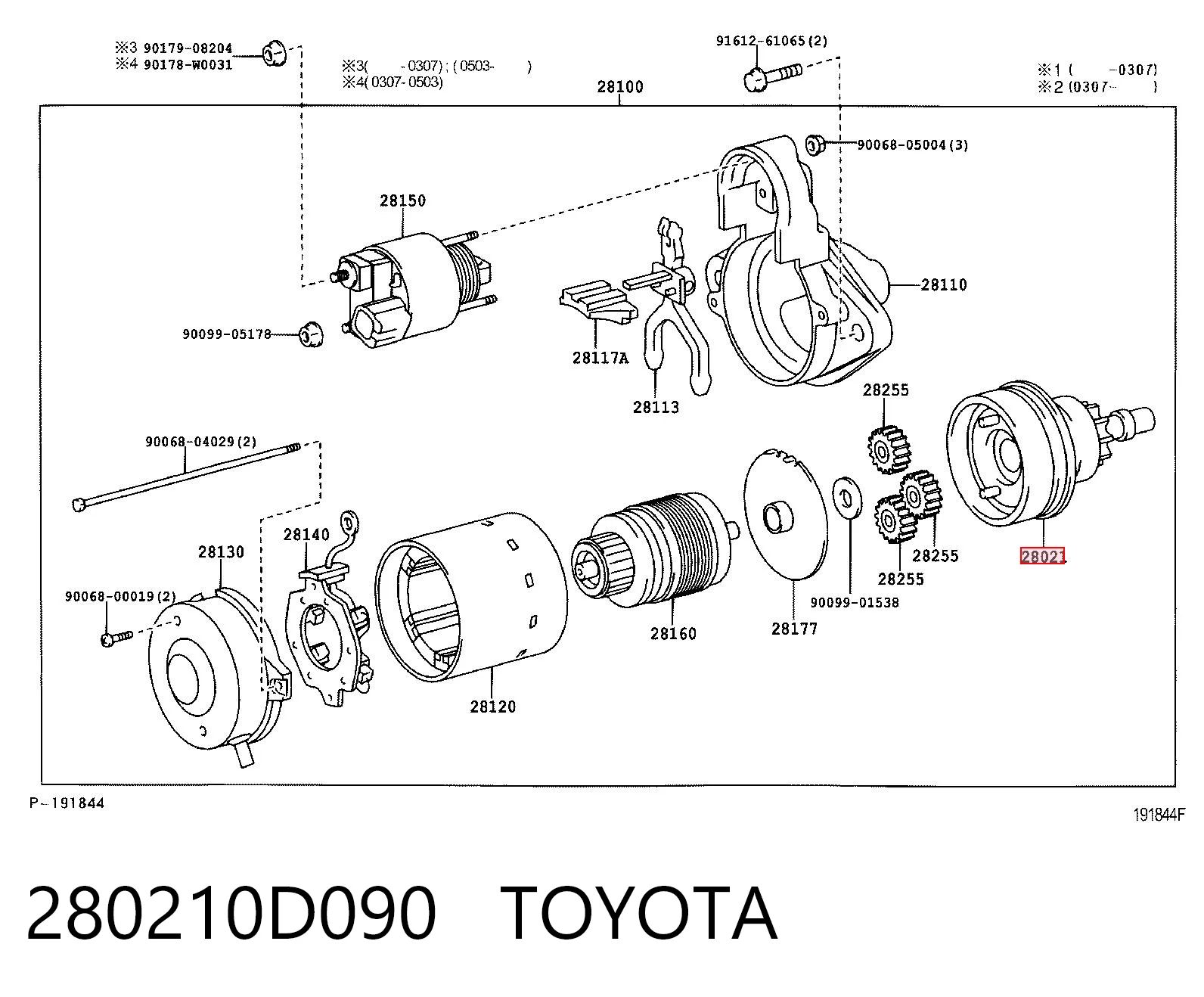 280210D090 Toyota