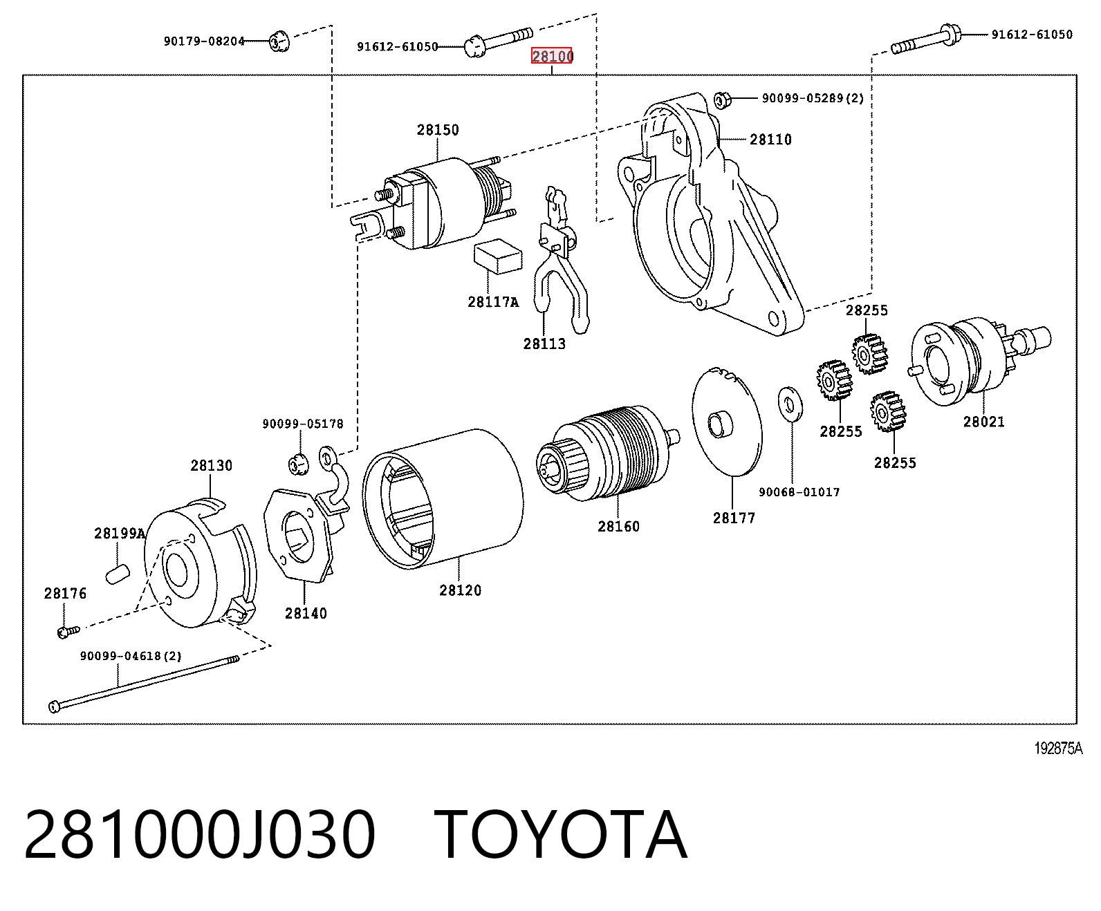 Стартер Toyota 281000J030 ціна, від 63.35 USD