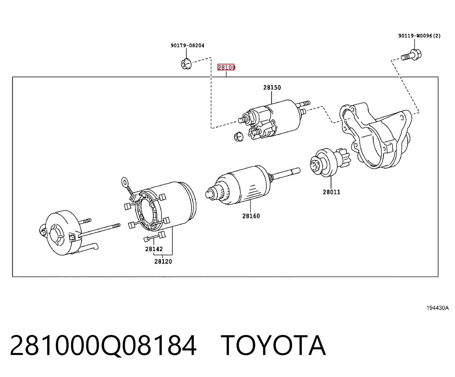 Купити Стартер Toyota Yaris  P13