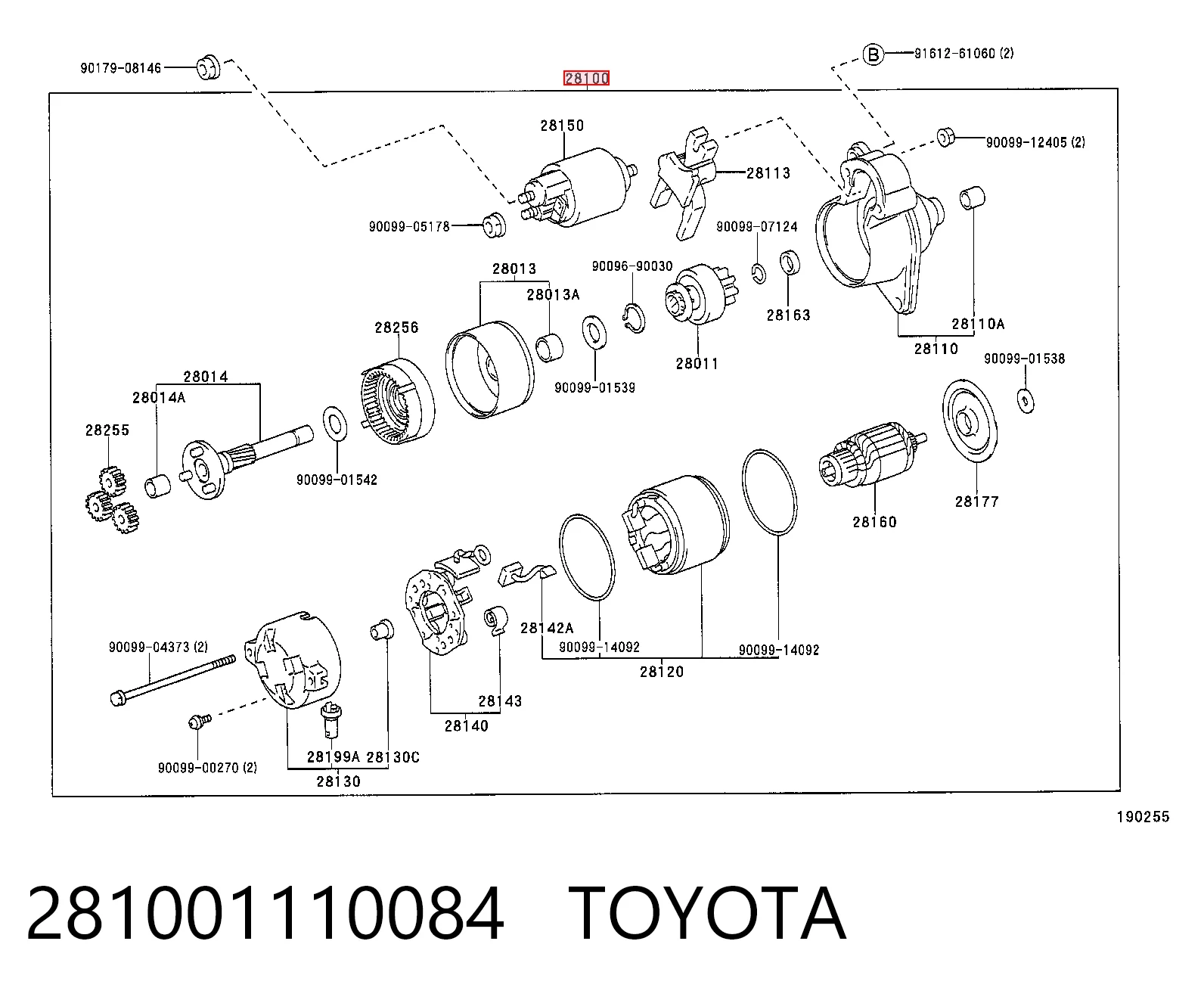 281001110084 Toyota Стартер двигуна