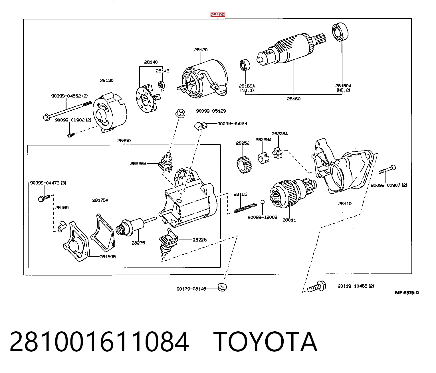 Стартер Toyota Corolla ліфтбек (E9) (1987 - 1992) ціна, від 63.49 USD