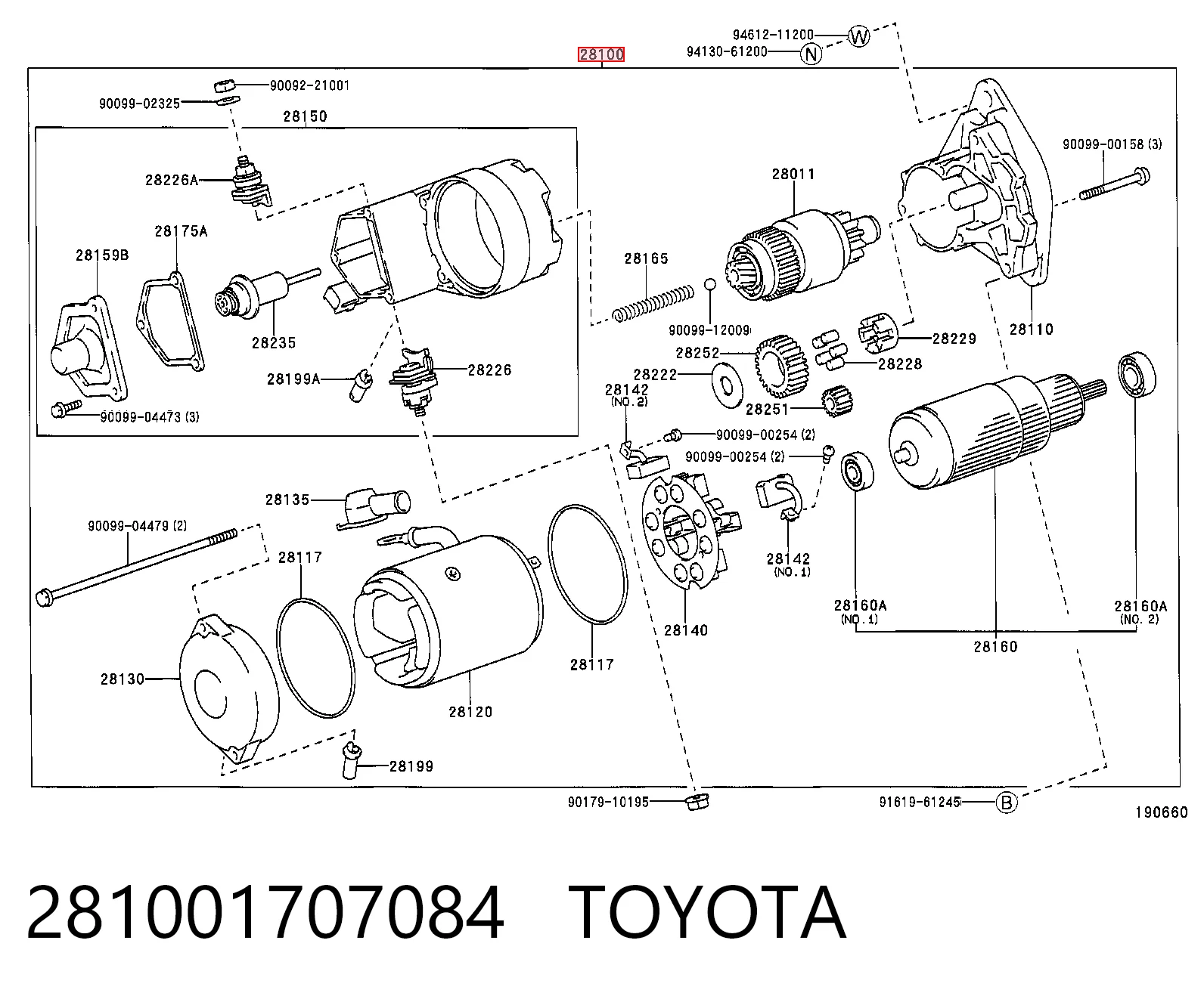 Стартер Toyota 281001709184 ціна, від 188.17 USD
