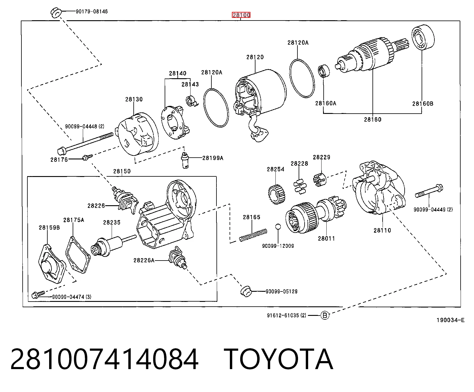 Стартер автомобільний Toyota RAV4 I