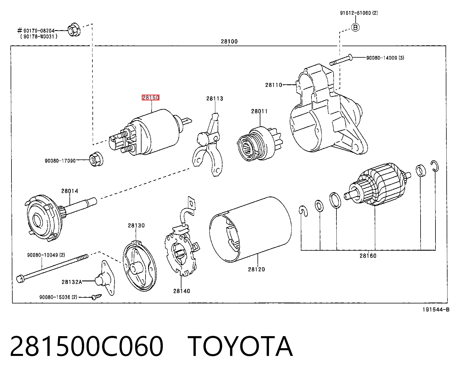 Купити Втягуюче реле стартера Toyota Picnic  XM1