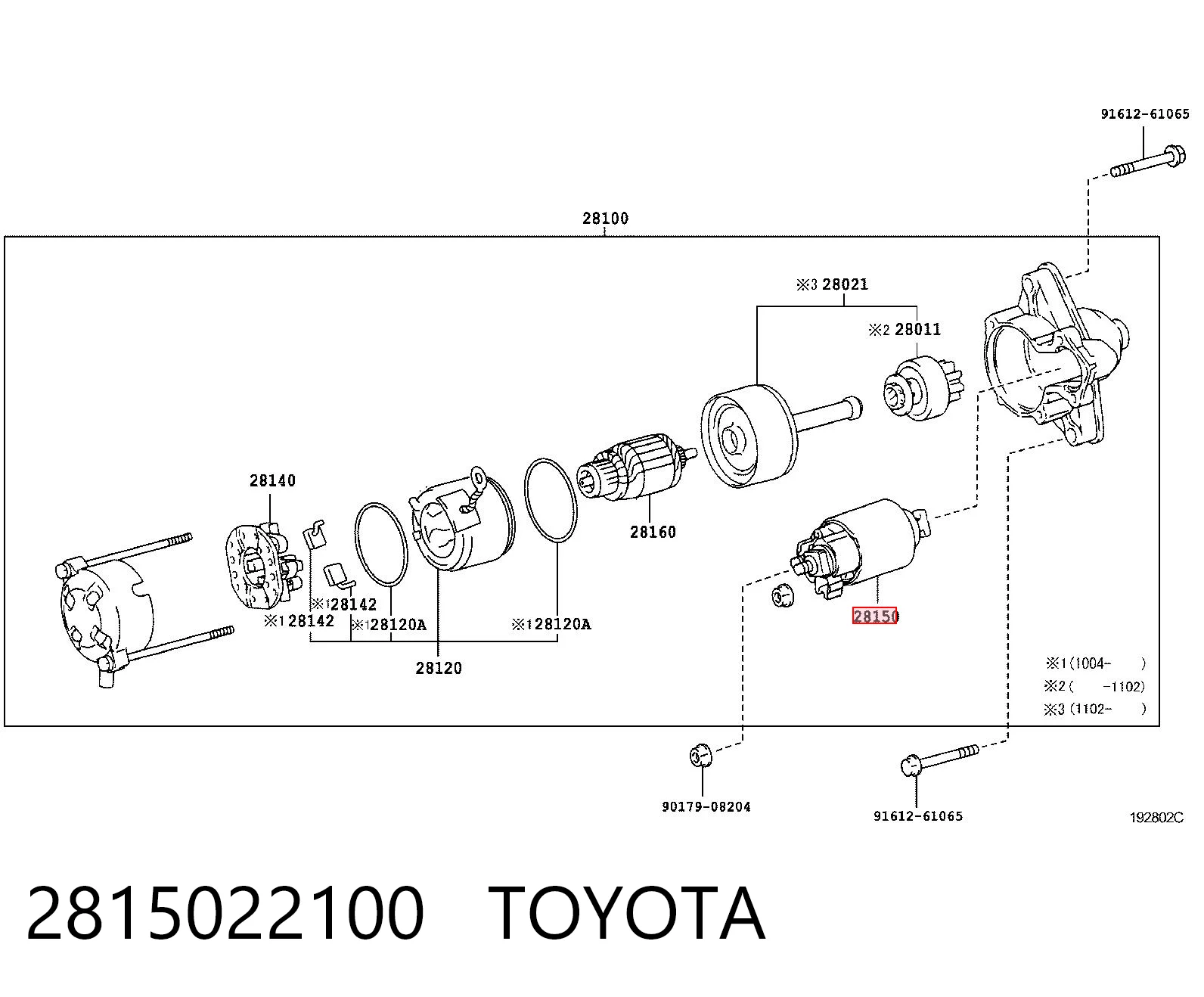 2815022100 Toyota