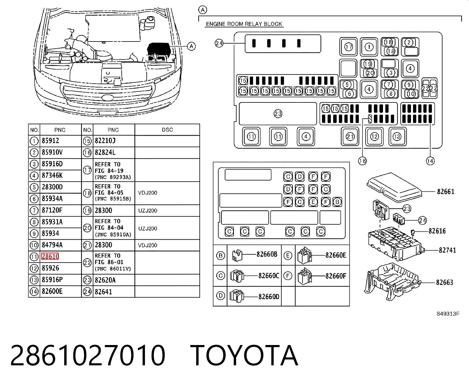 2861027010 Toyota Реле свічок накалу
