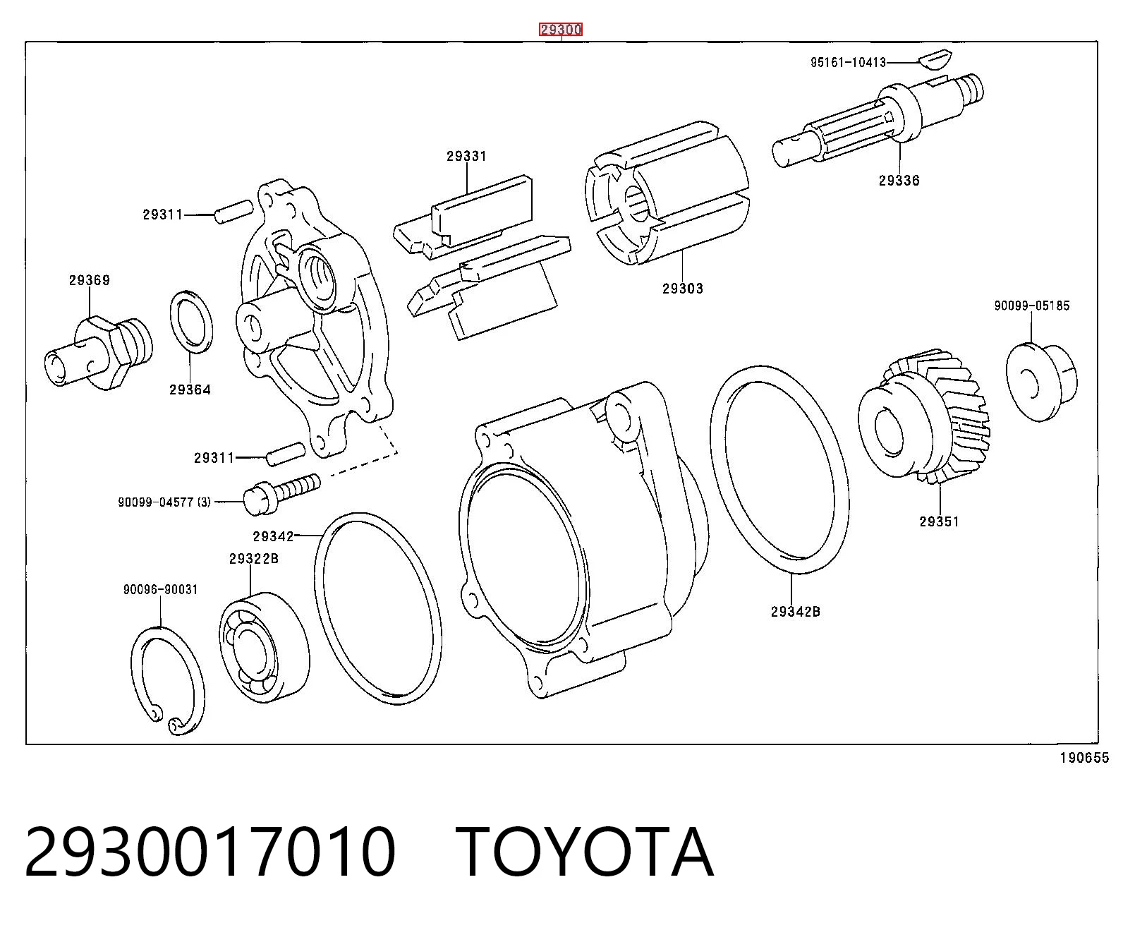 2930017010 Toyota Насос вакуумний