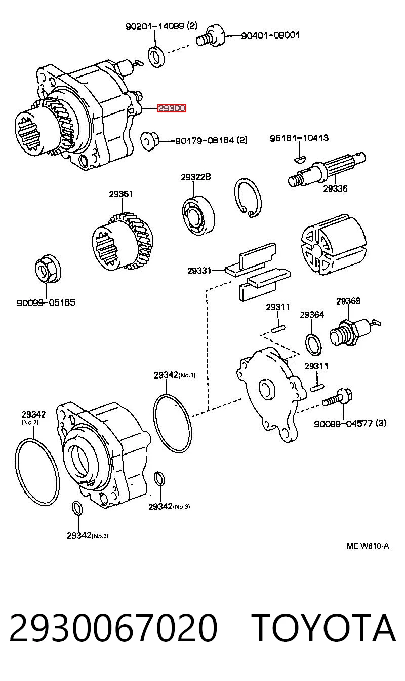 2930067020 Toyota Насос вакуумний