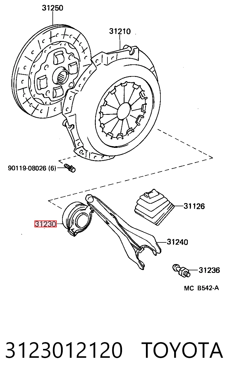 Підшипник вижимний зчеплення Koyo RCT337SA31