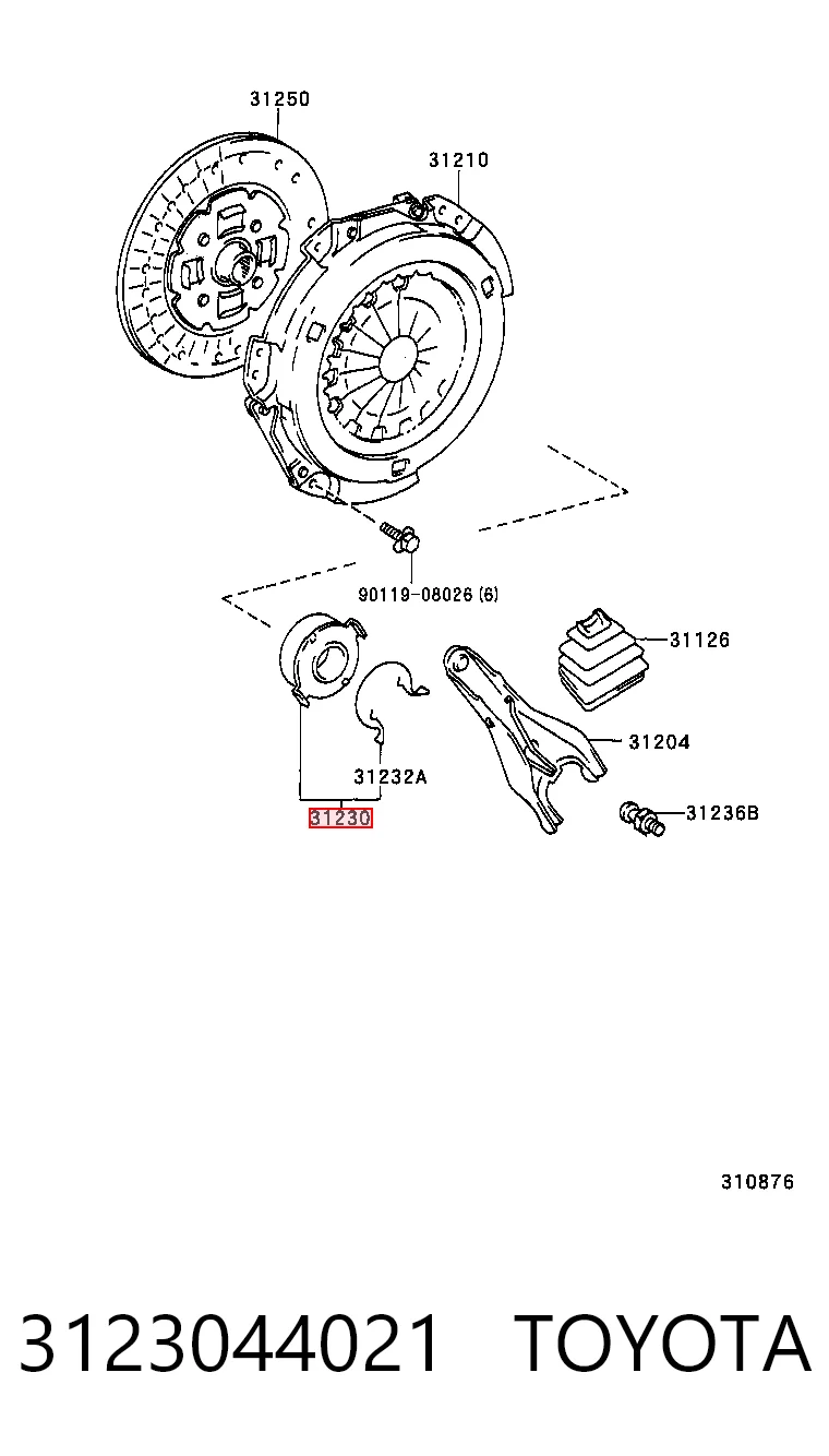 Підшипник вижимний зчеплення GMB GC98010