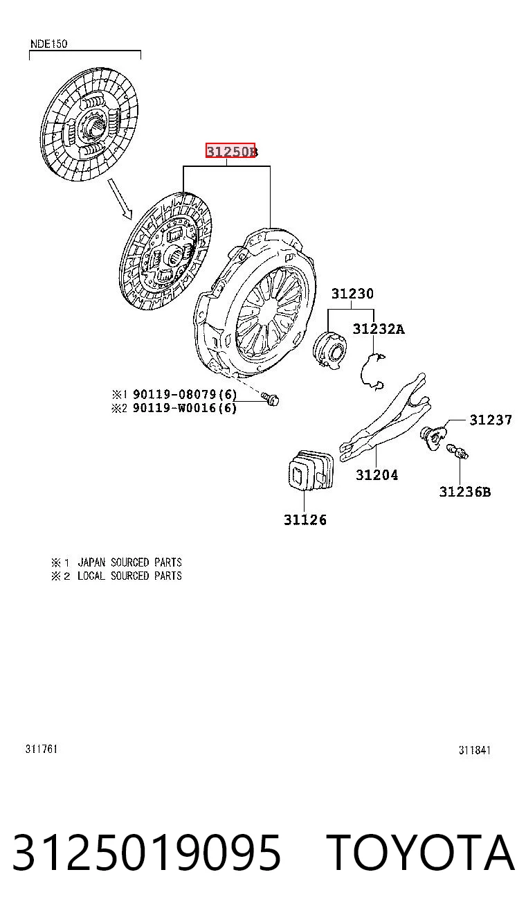 Комплект зчеплення  Aisin AISKT316R
