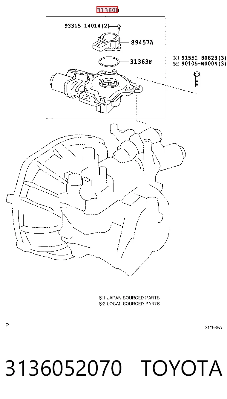 3136052070 Toyota Привід зчеплення
