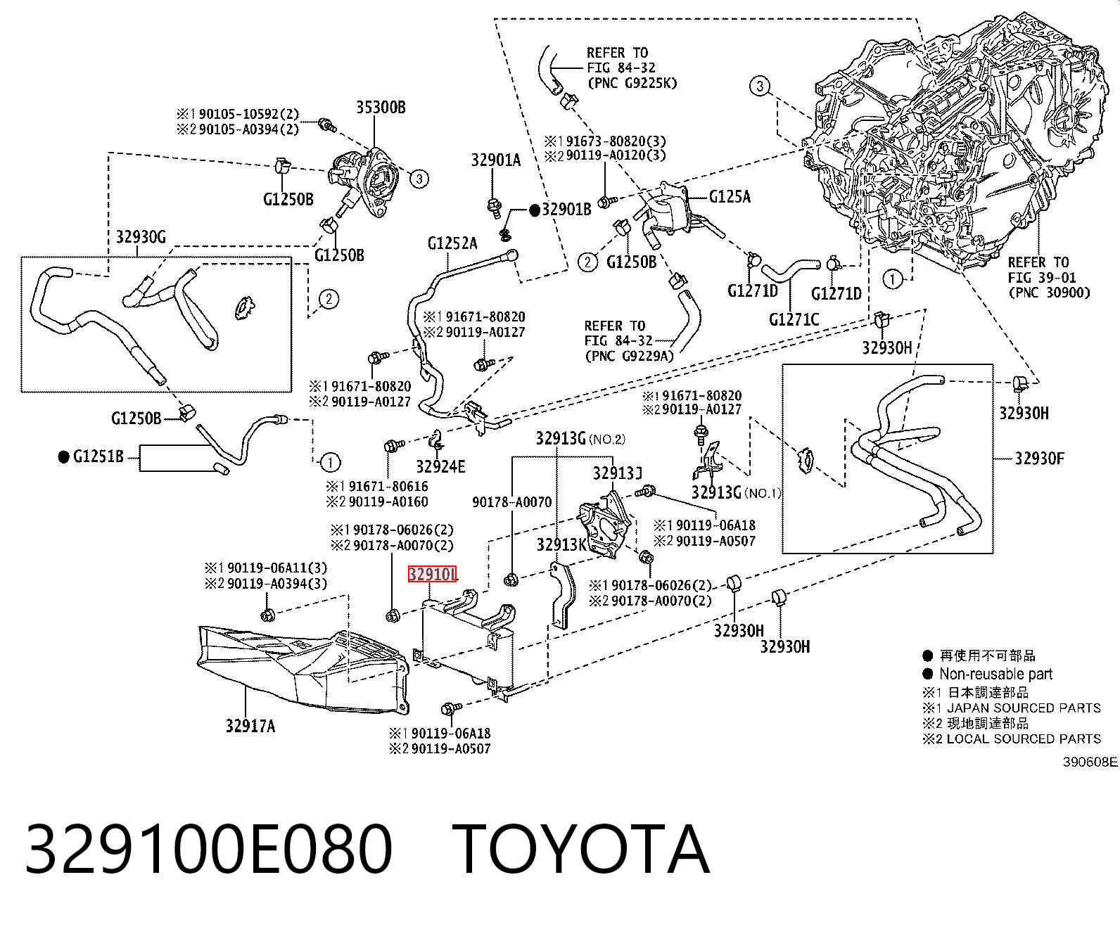 329100E080 Toyota Радіатор охолодження, АКПП