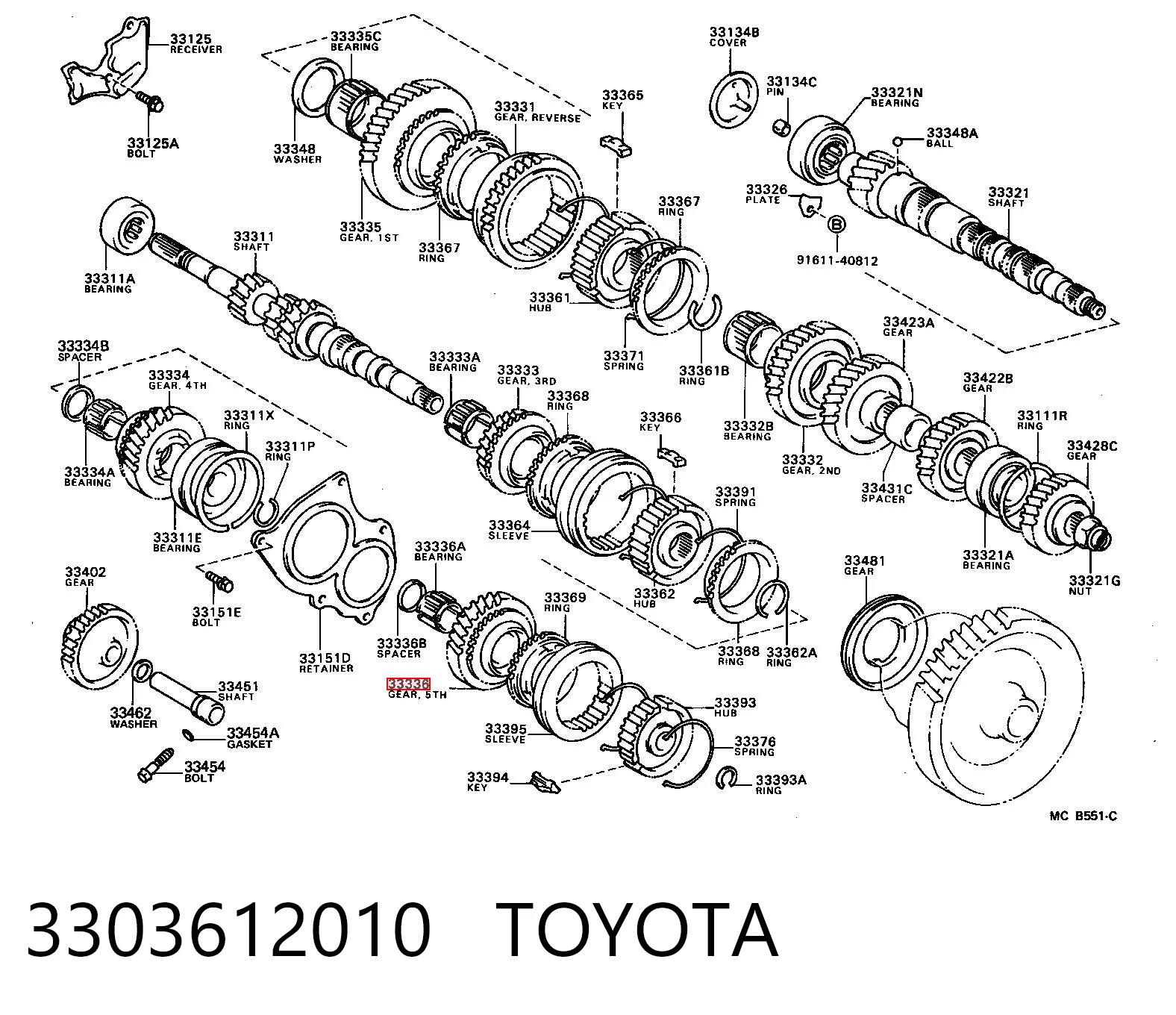 3303612010 Toyota