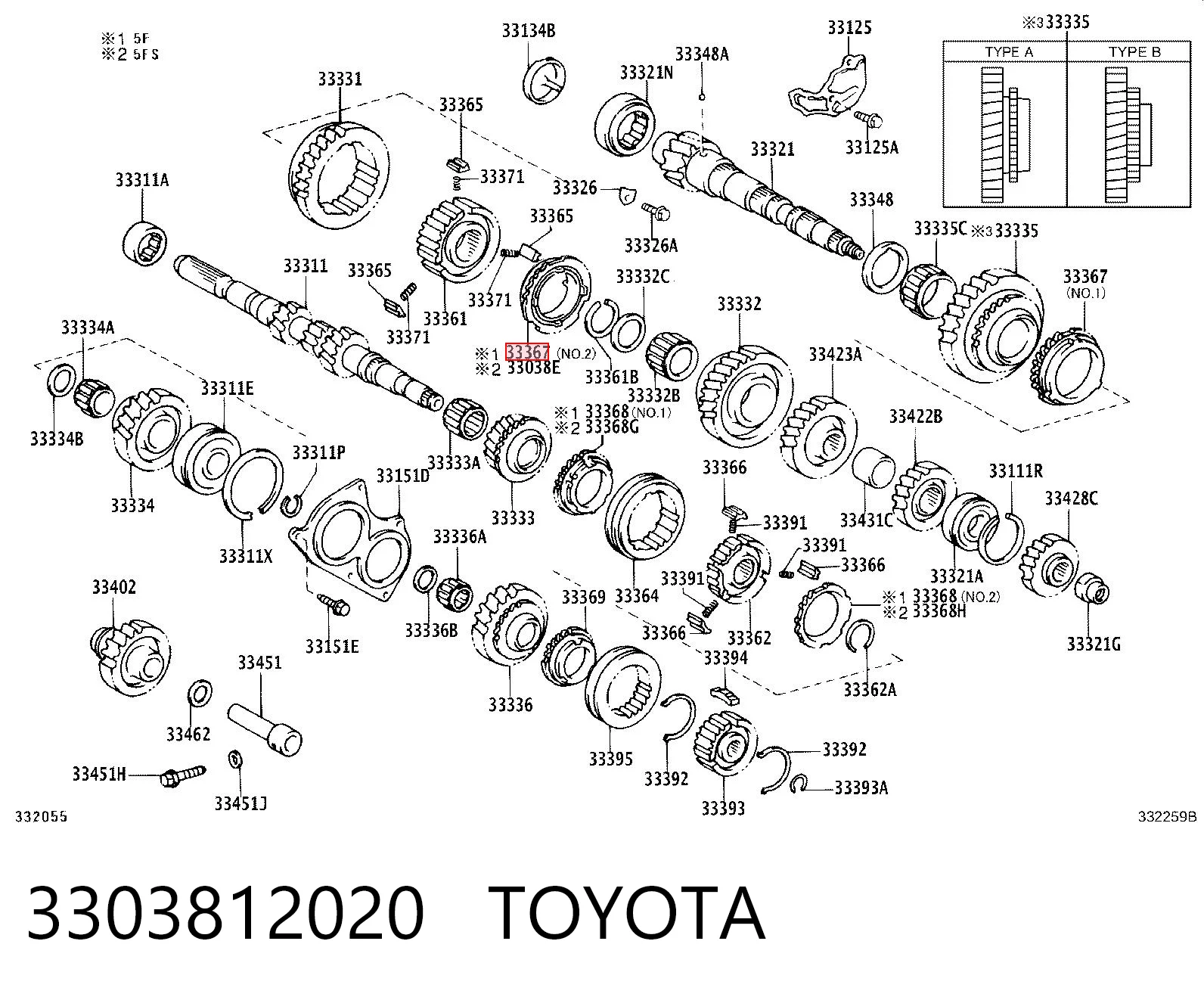 3303812020 Toyota Кільце синхронізатора