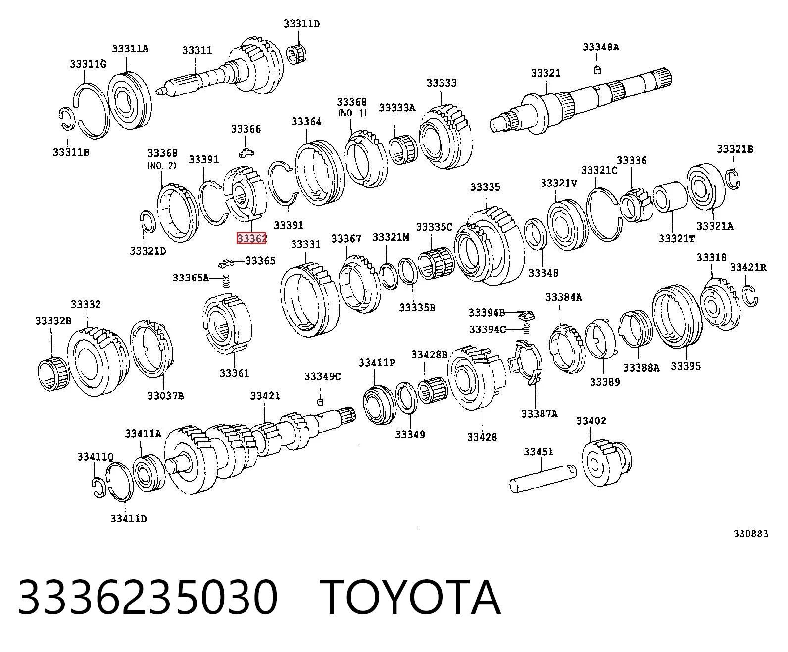 3336235030 Toyota
