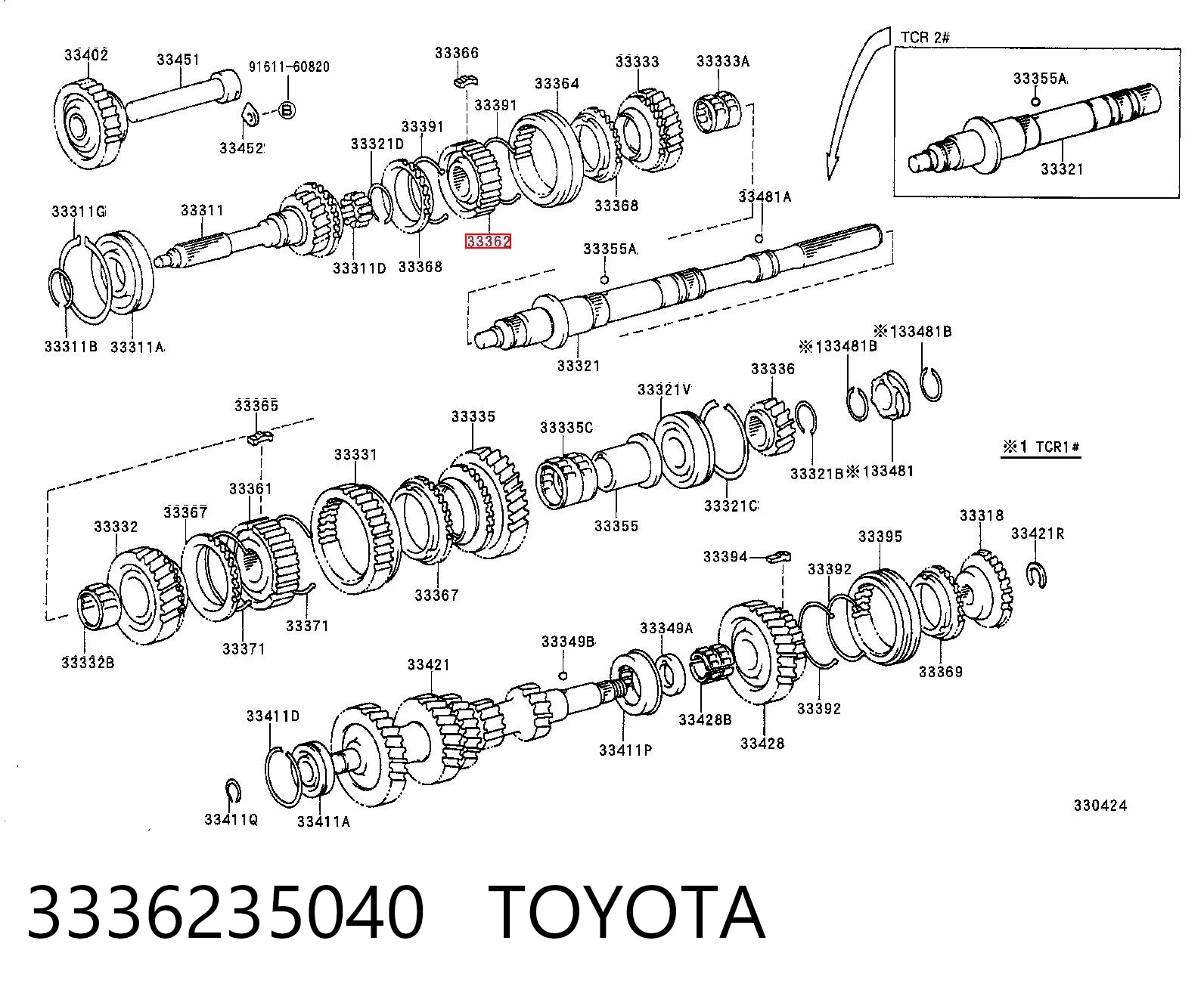 3336235040 Toyota