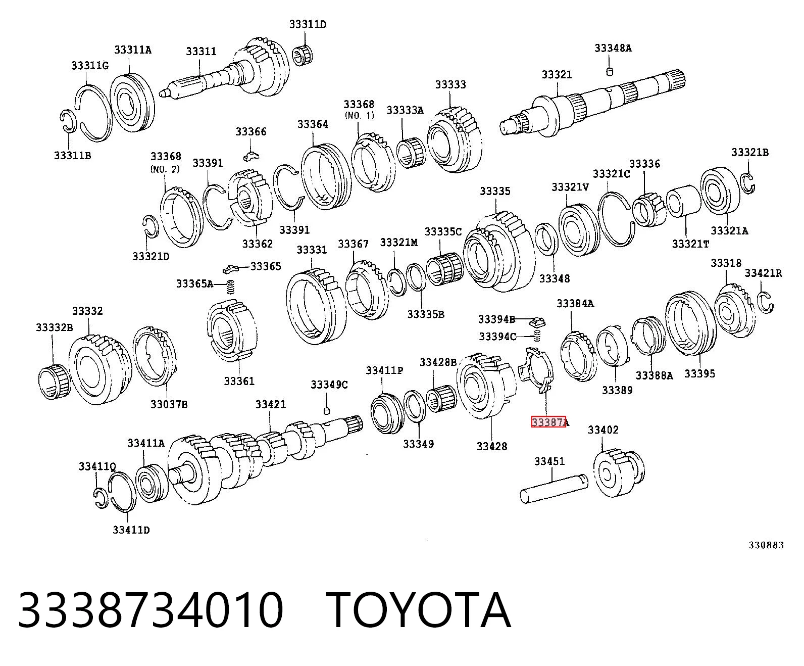 3338734010 Toyota