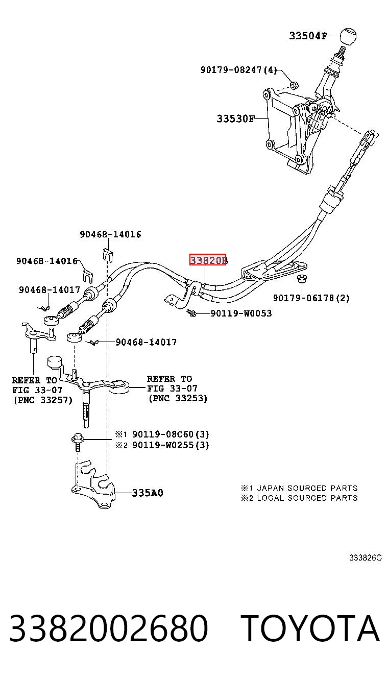 Трос коробки передач на Toyota Auris JPP E15