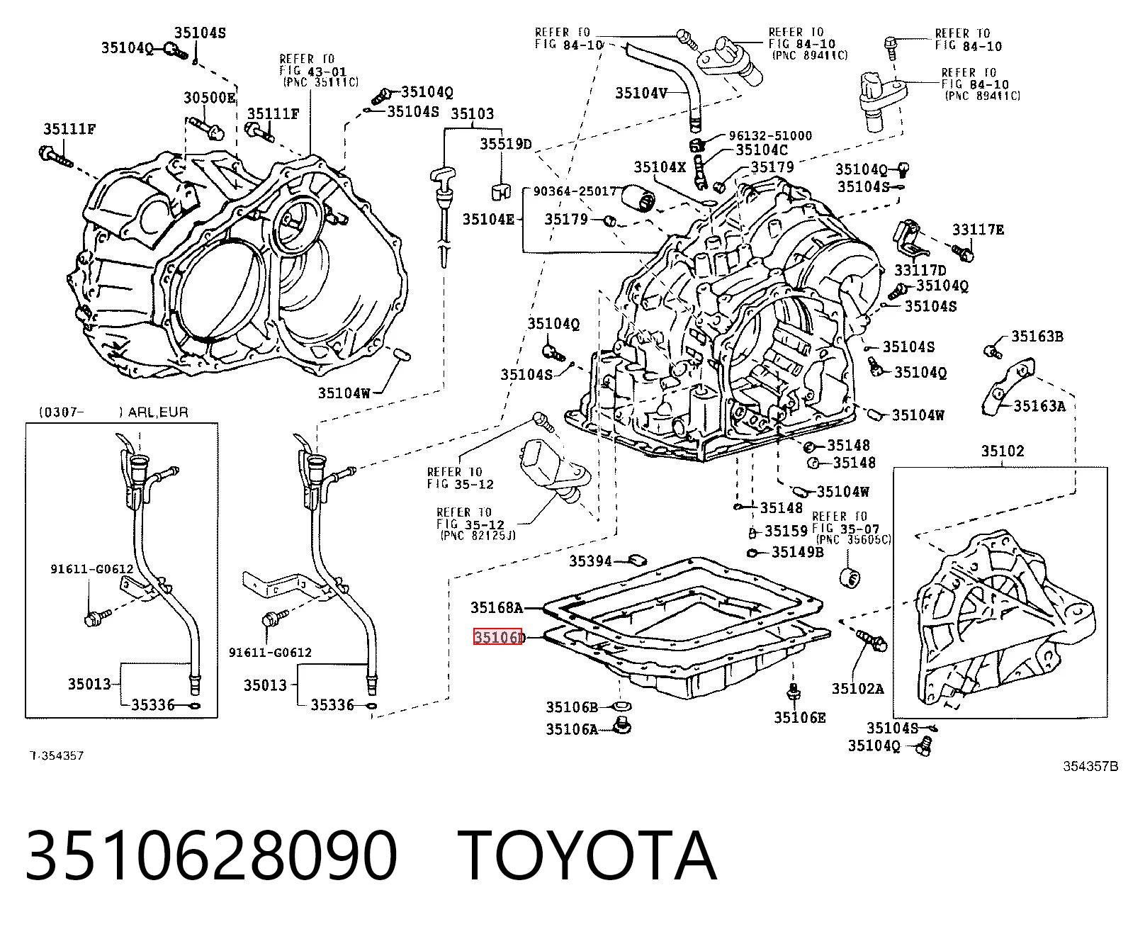 3510628090 Toyota Піддон АКПП