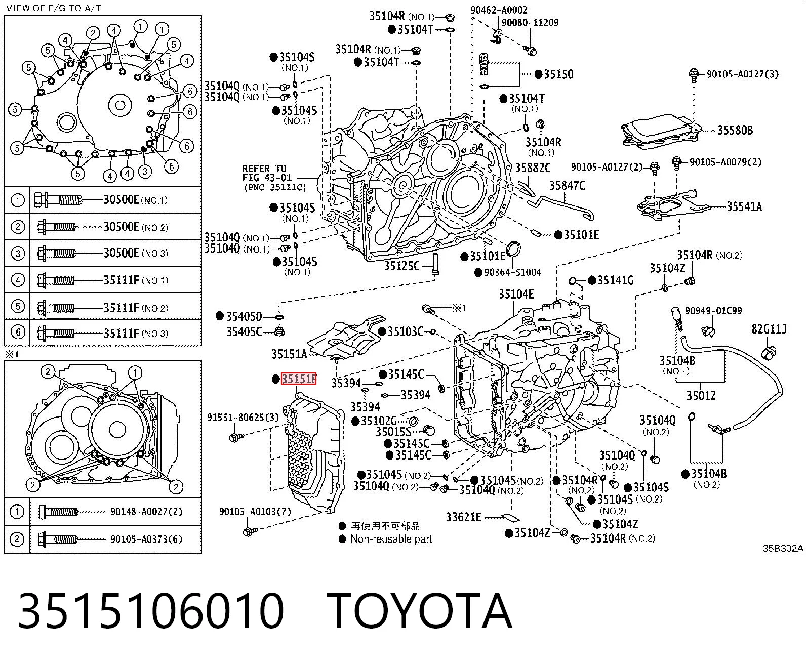 3515106010 Toyota 