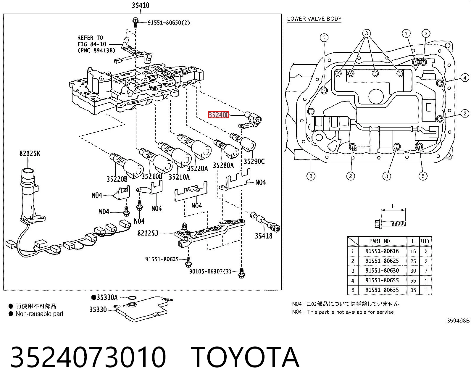 3524073010 Toyota 