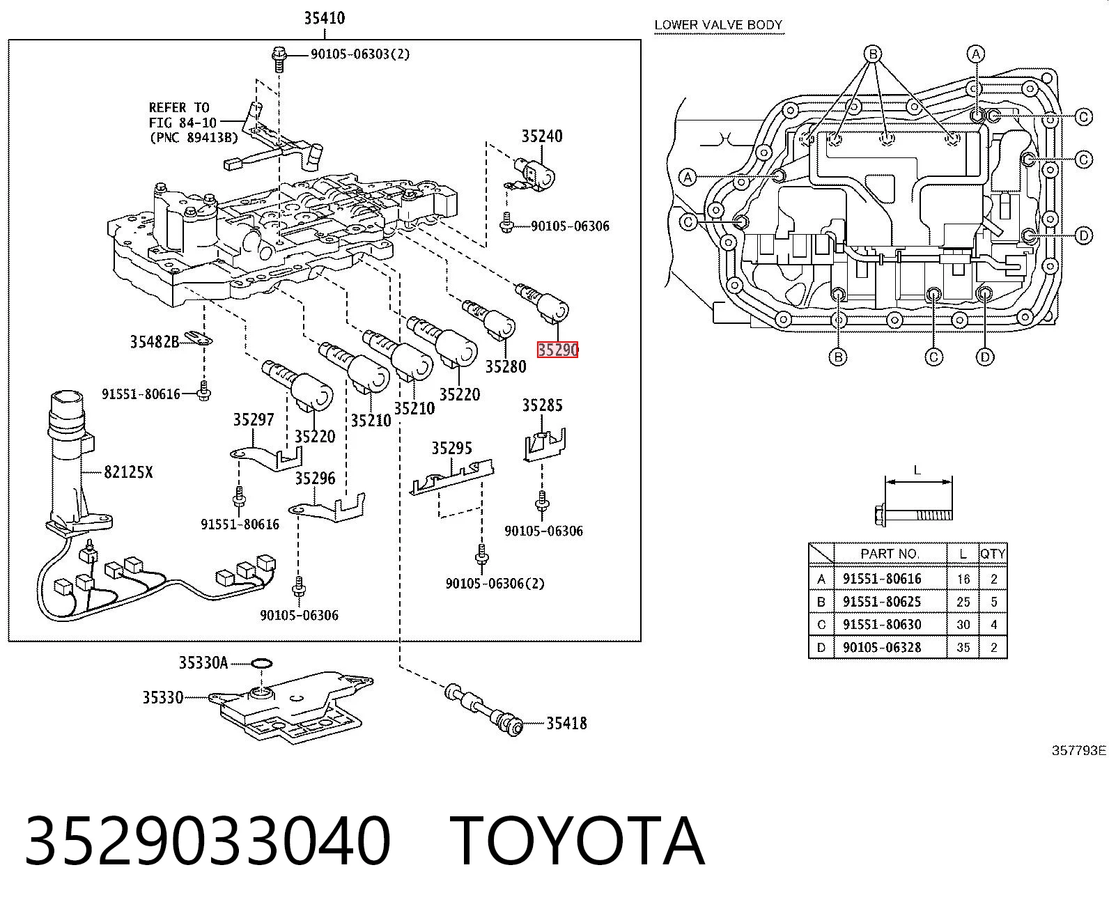 3529033040 Toyota Соленоїд автоматичної коробки передач