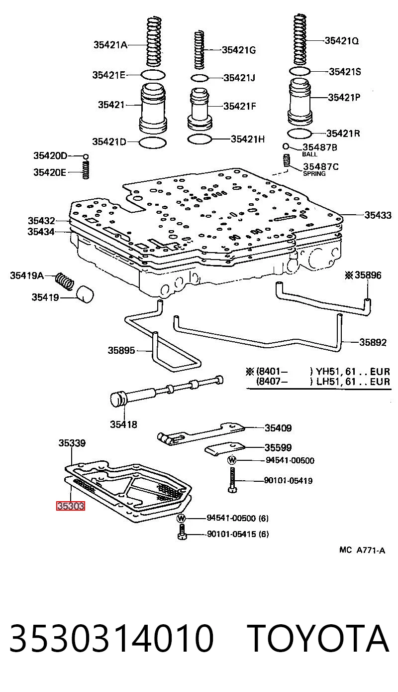 3530314010 Toyota Маслоуловлювач