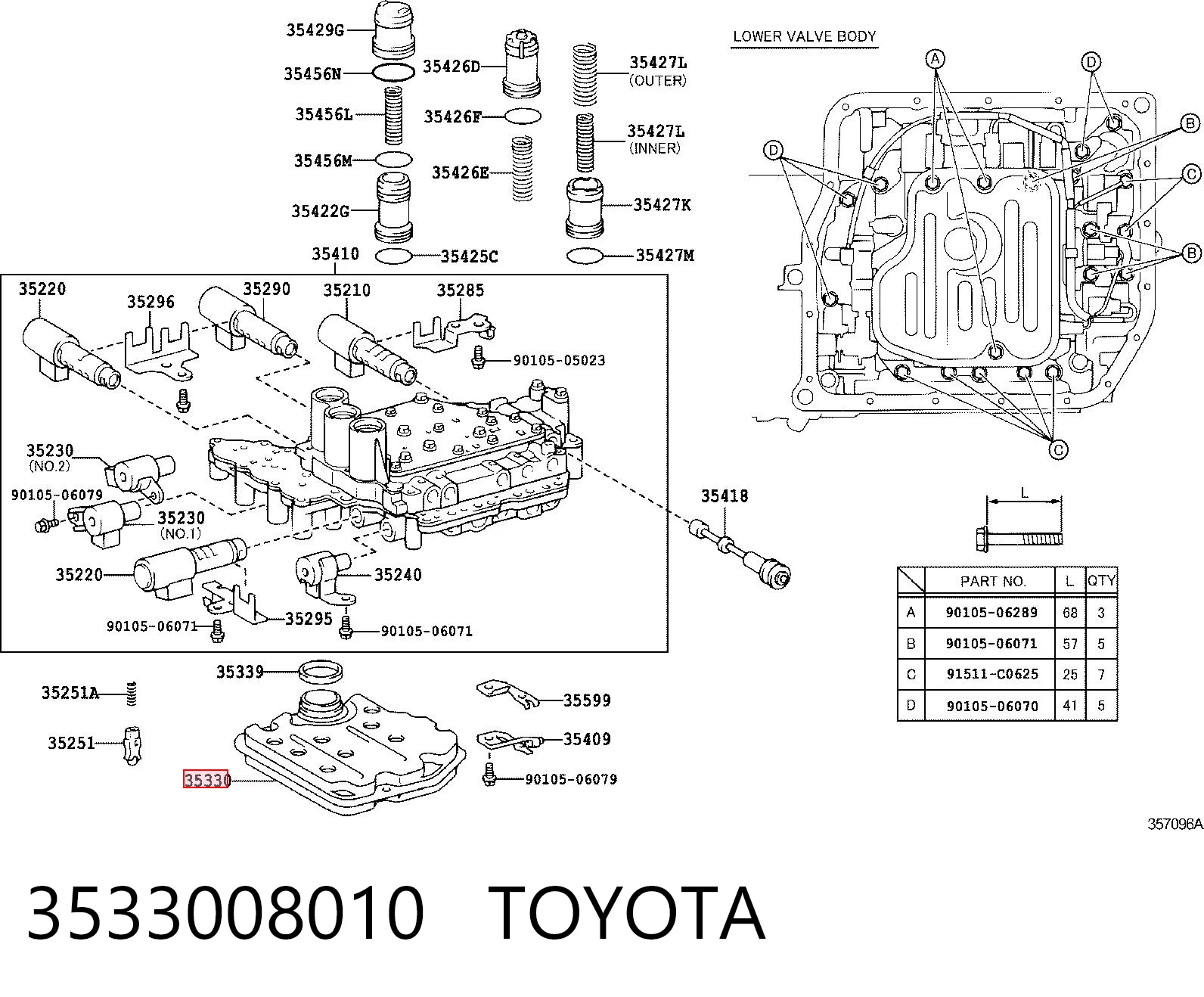 3533008010 Toyota Масло в коробку автомат