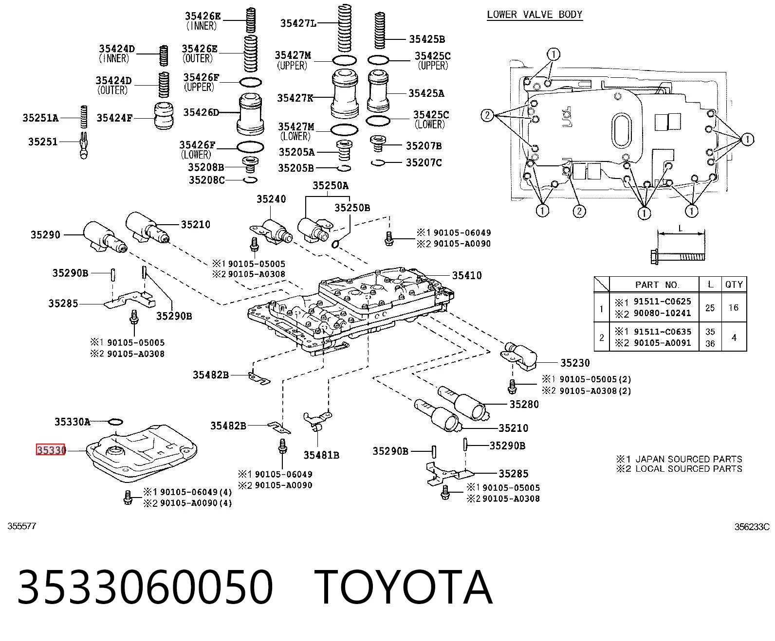 3533060050 Toyota Масло в коробку автомат
