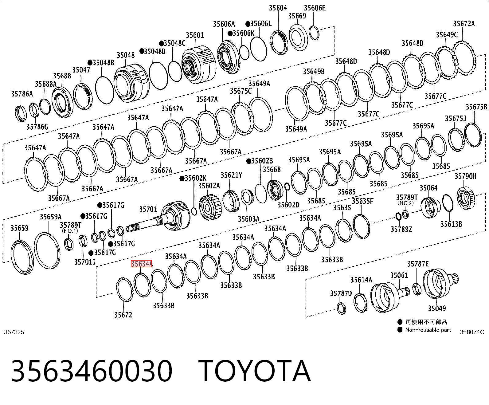 3563460030 Toyota