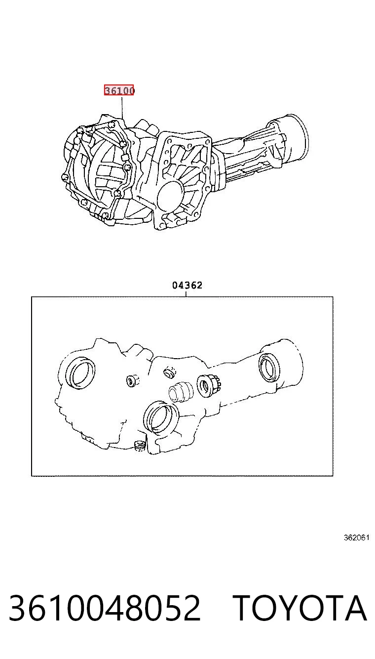 3610048052 Toyota Раздатка (коробка роздавальна)