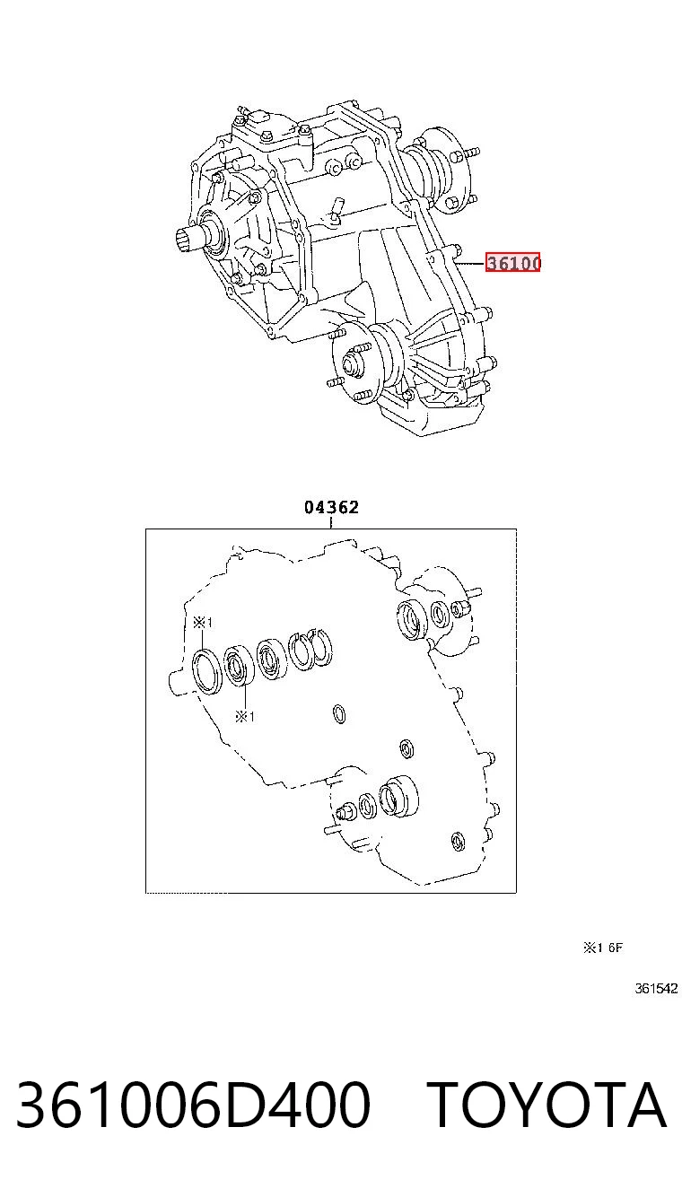 361006D400 Toyota Раздатка (коробка роздавальна)