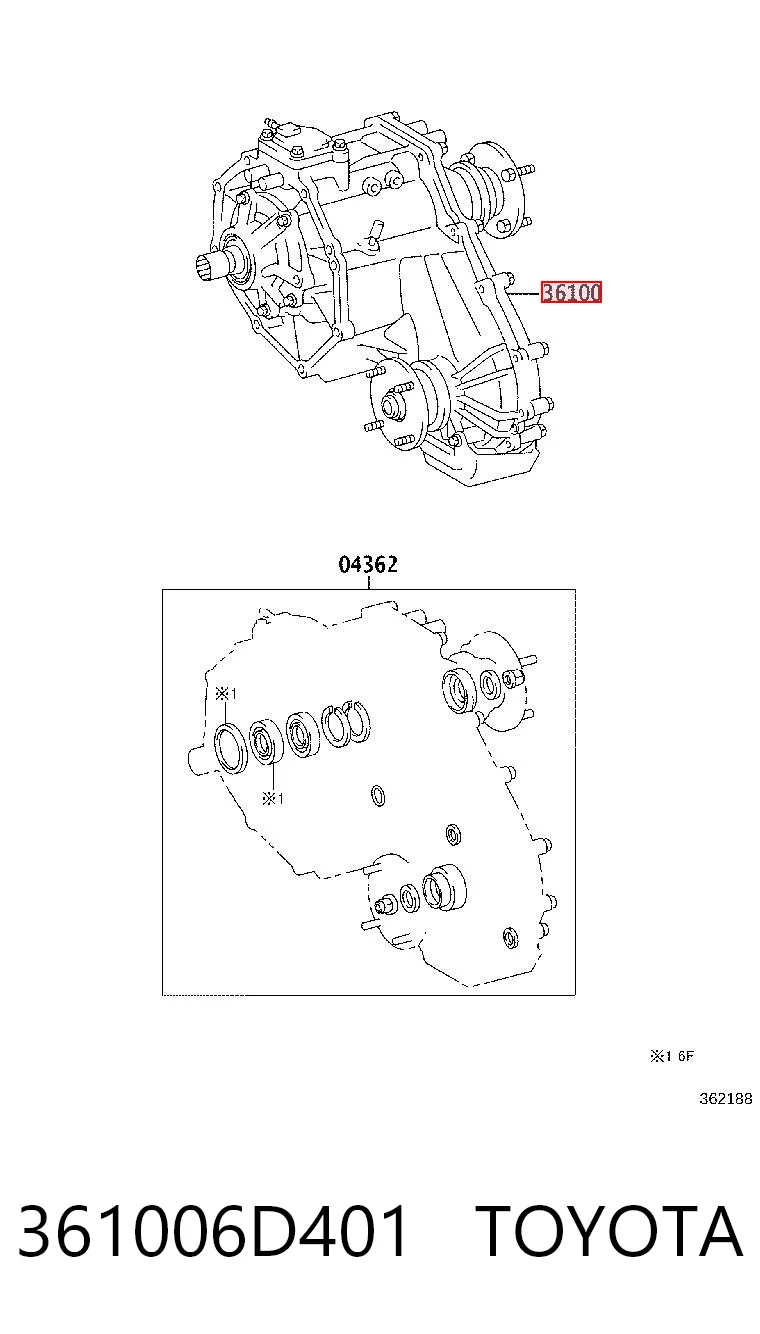 361006D401 Toyota Раздатка (коробка роздавальна)