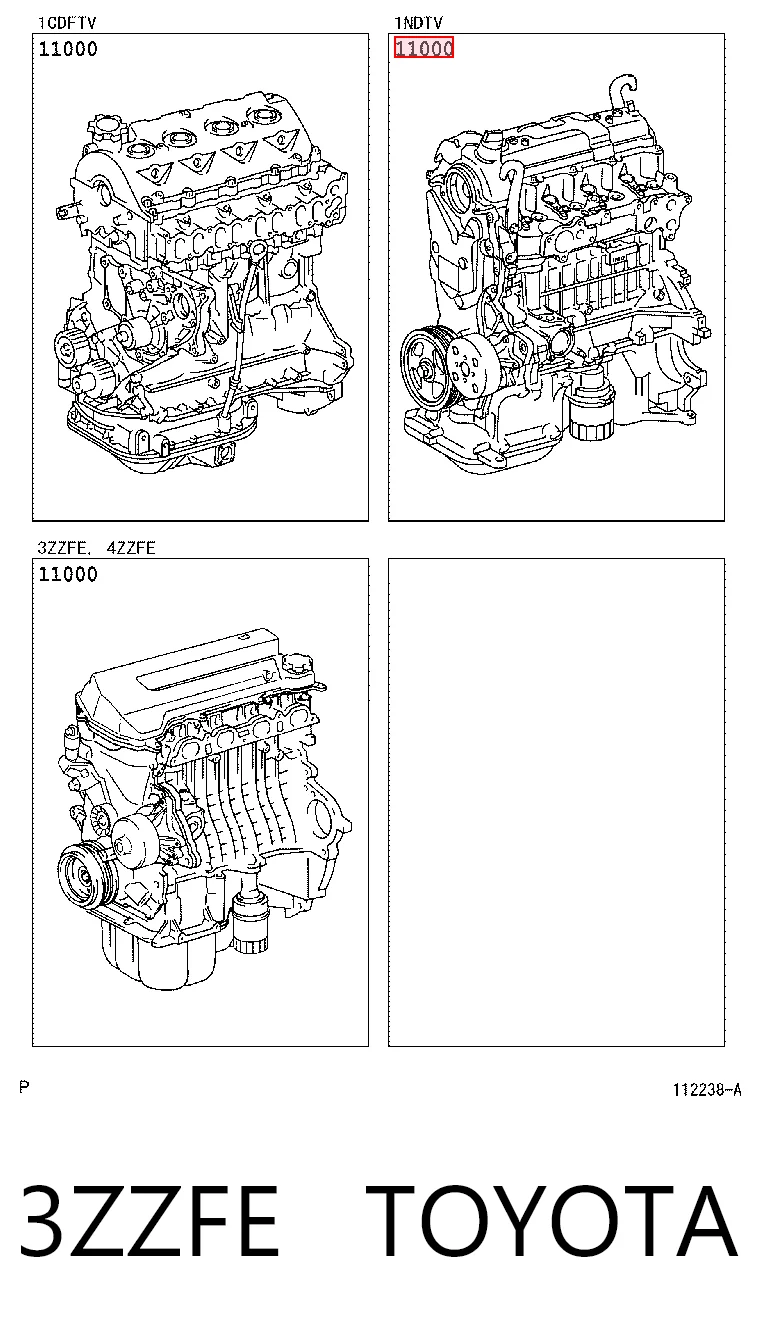 3ZZFE Toyota Мотор в зборі