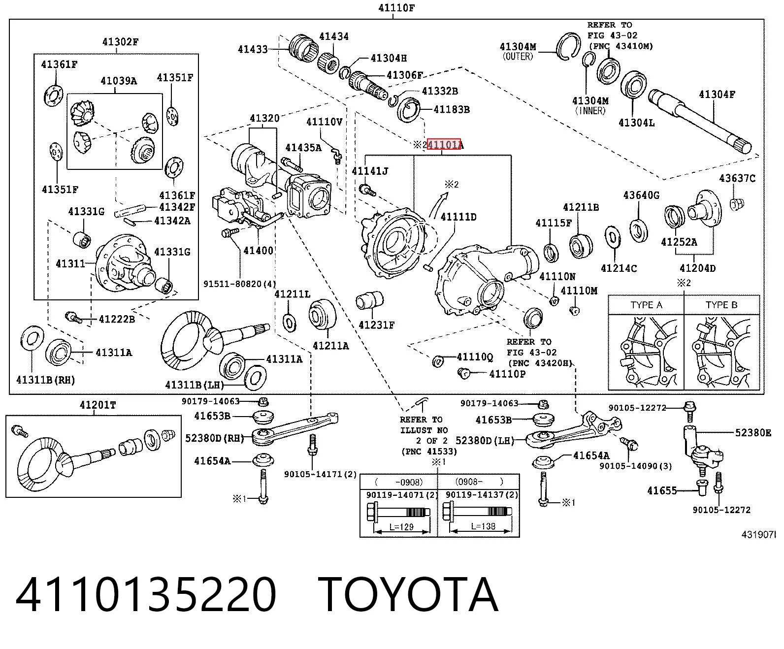 4110135220 Toyota